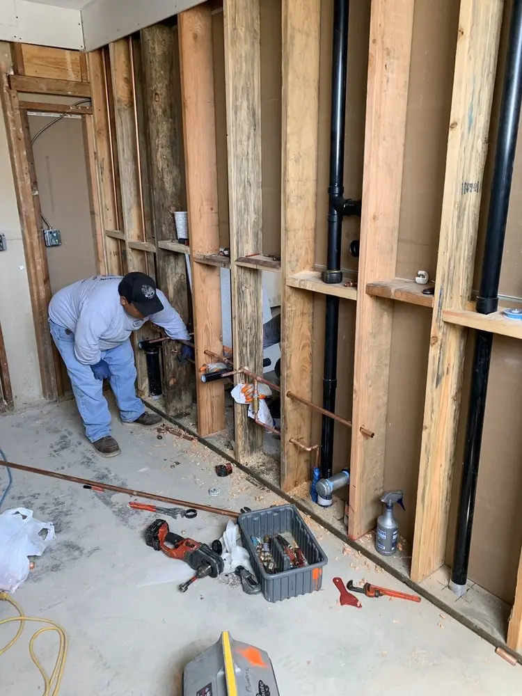 Commercial rough-in plumbing for Gas Line Repair in Arrowhead